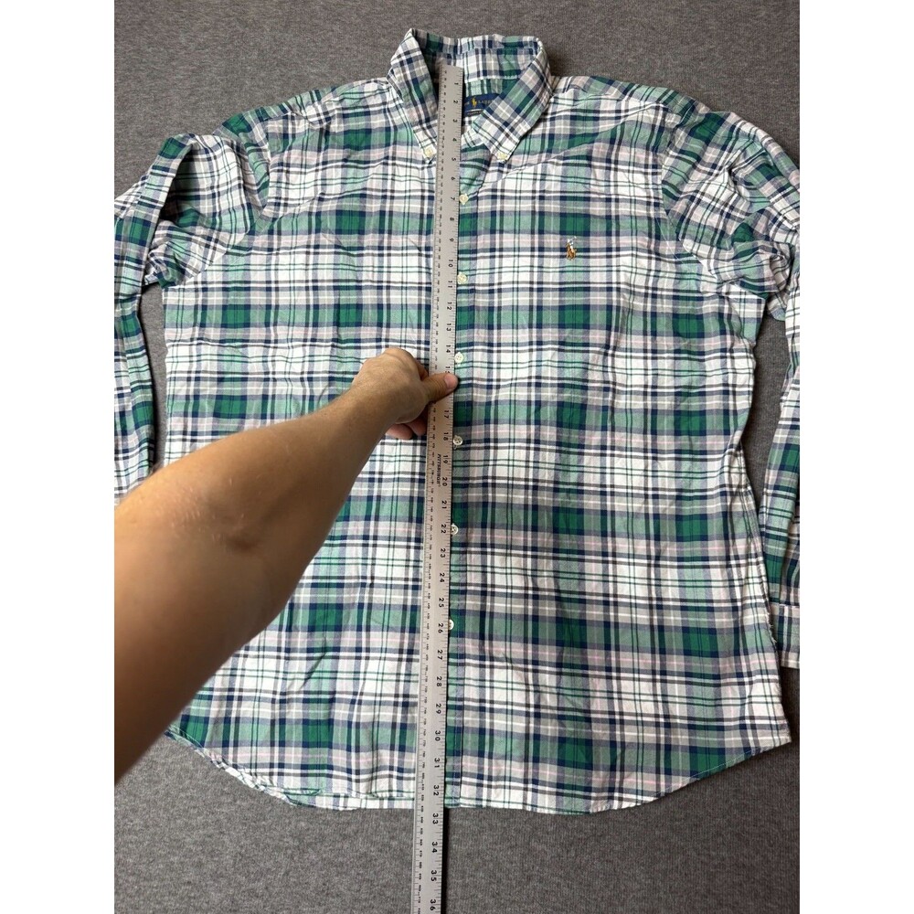 Polo Ralph Lauren Mens Green/White/Black Plaid Button Down Sz XXL Flash Pony - Picture 5 of 8